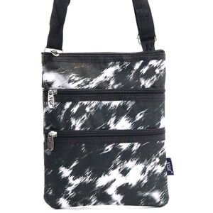 Canvas Cow Splatter Messenger Bag